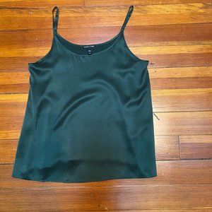 Eileen Fischer Sandwashed Silk Charmeuse Cami Green Small